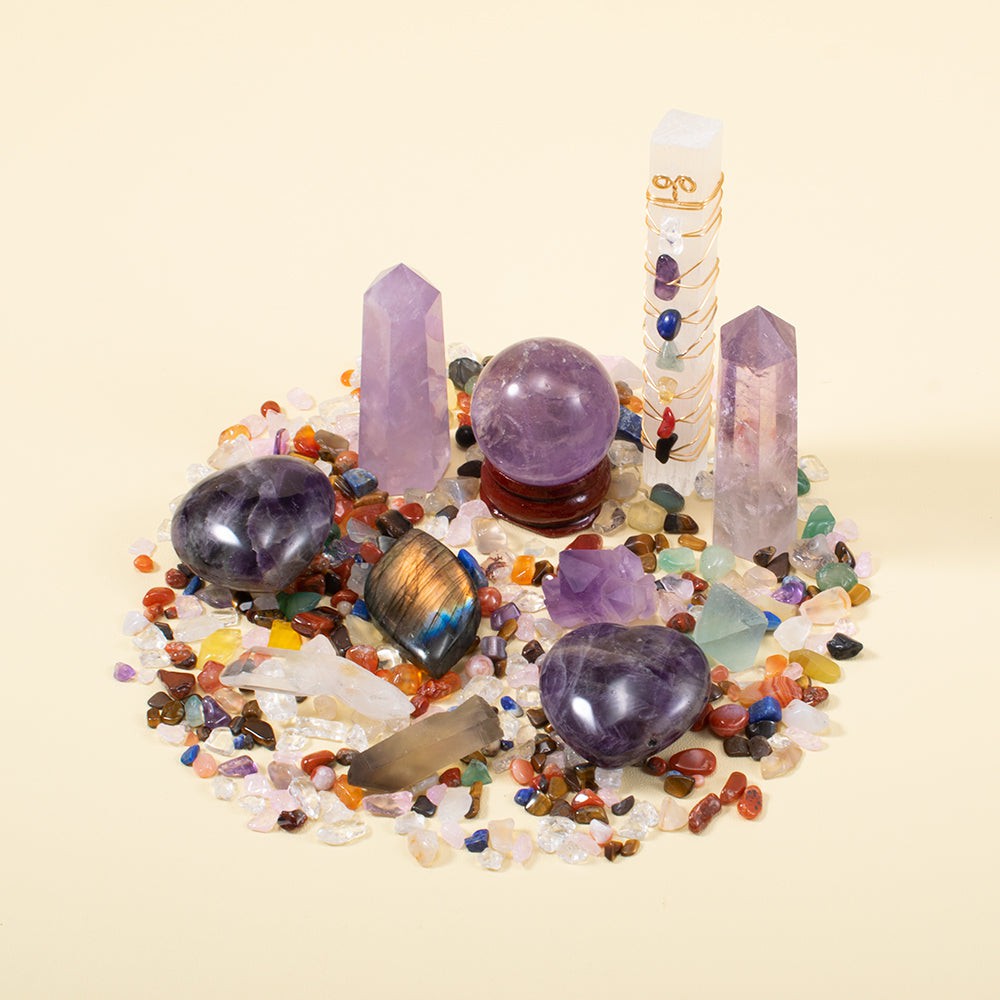 Amethyst Tranquil Energy Crystal Set