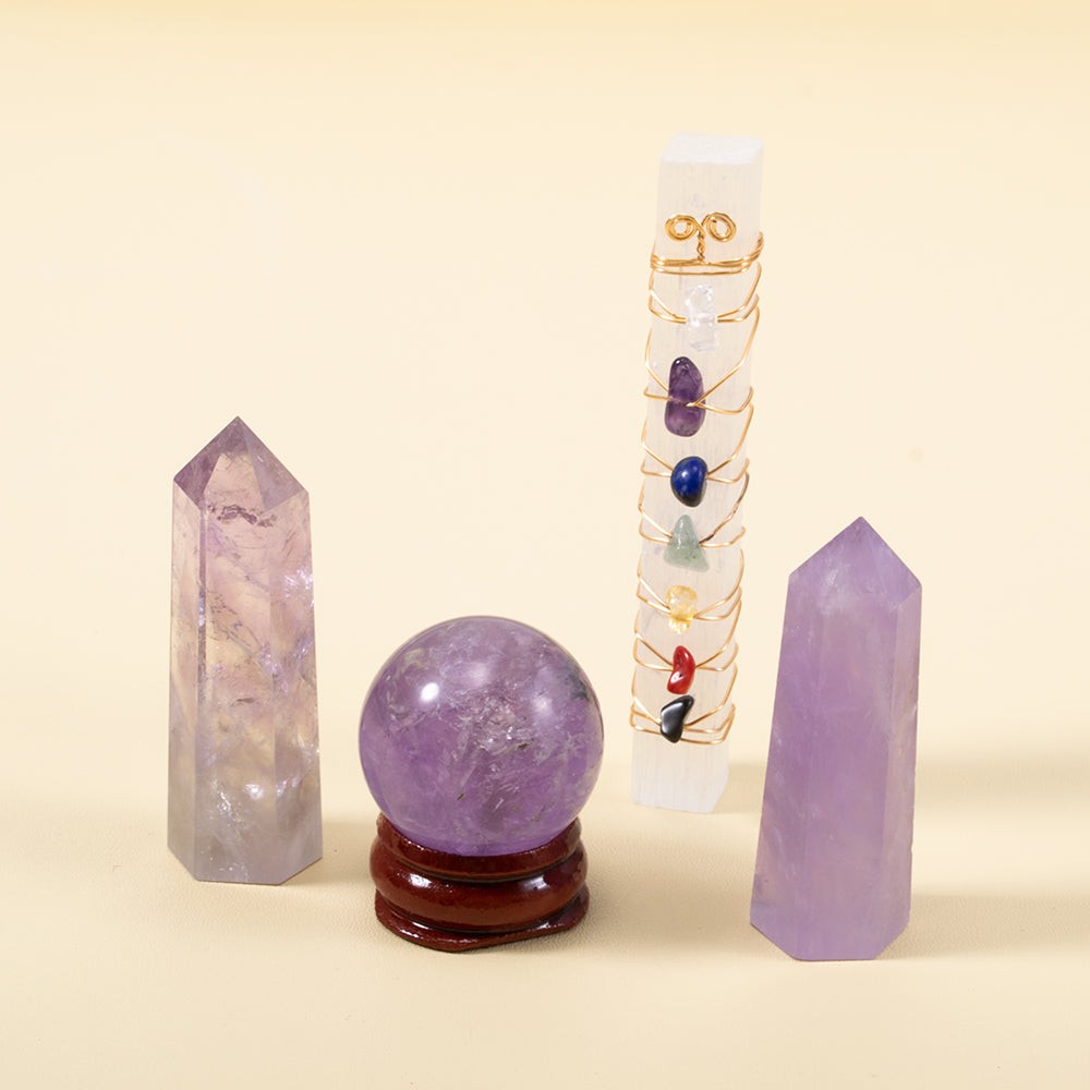 Amethyst Tranquil Energy Crystal Set