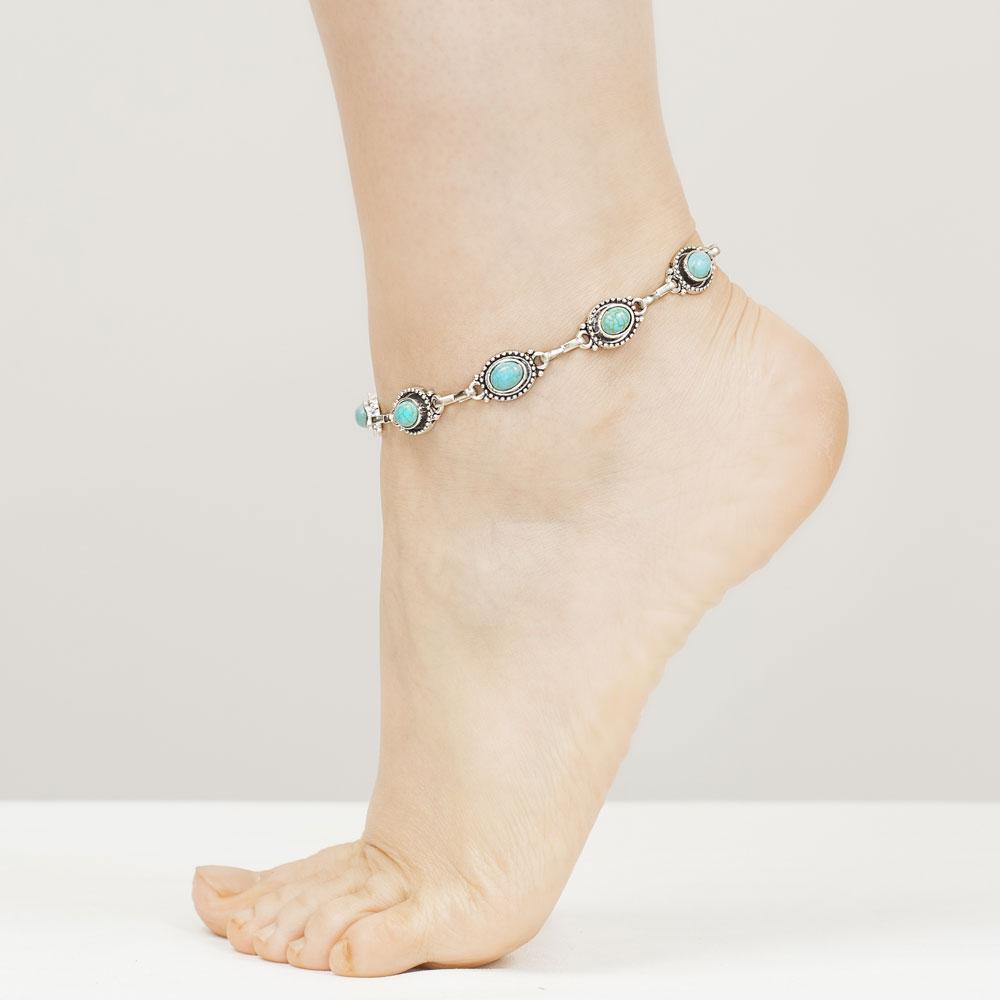 Bohemian Turquoise Anklet